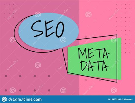 Text Caption Presenting Seo Meta Data Conceptual Photo Search Engine