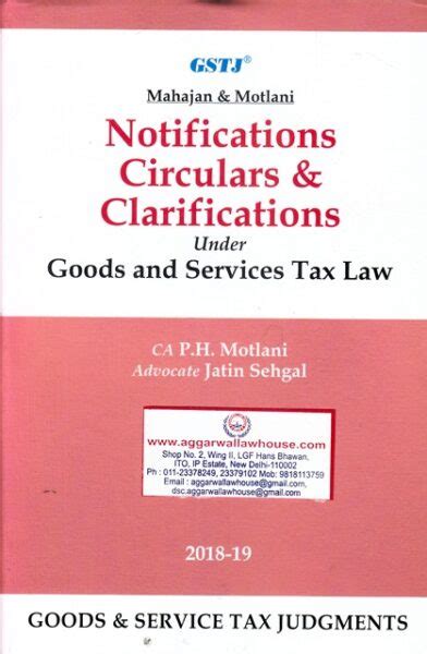 Mahajan Motlani GSTJ Notifications Circulars Clarifications Under