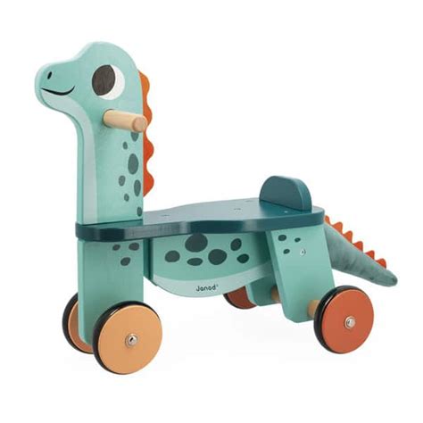 Porteur Dinosaure Portosaurus En Bois Janod King Jouet Porteurs