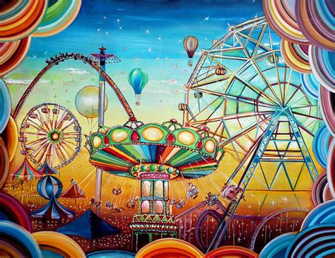 Fairground Oil Painting By Radosveta Zhelyazkova