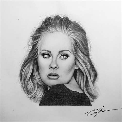 Adele Drawing No Celebrity Art Drawings Celebrity Drawings