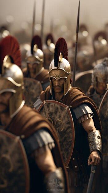 Premium Photo | An illustration of a group of ancient Greek hoplites in ...