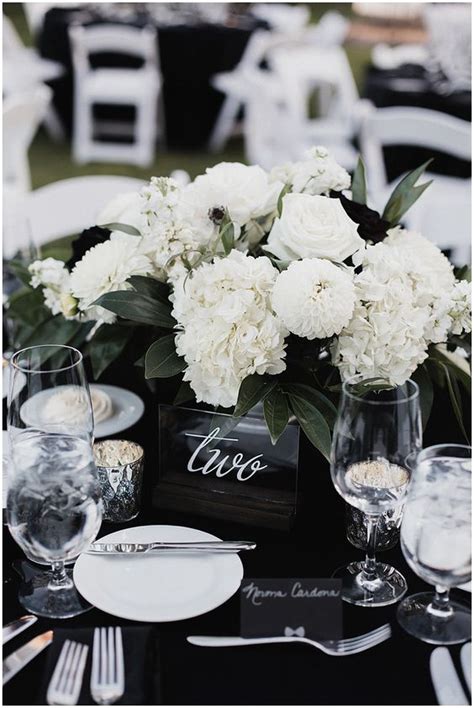 Black And White Centerpieces