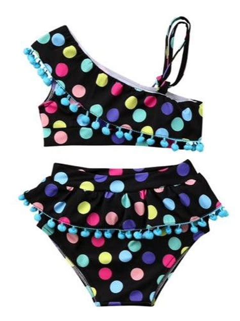 Black Polka Dot Bikini Etsy