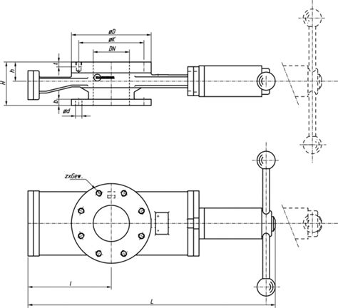 Kammerer Englisch - Slide gate valve with manual drive (ha)