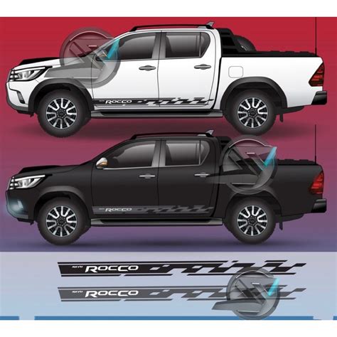 Ready Stock S948 Toyota Hilux Revo Rocco Car Body Stripe Vinyl Decal