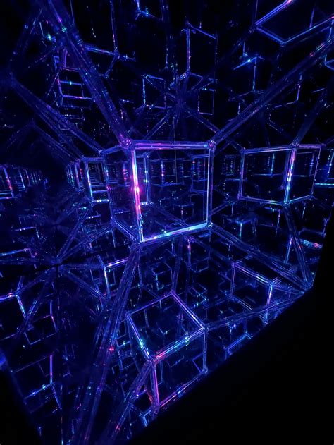 Hypercube Tesseract Infinity Mirror Led Art Sculpture — Nicky Alice