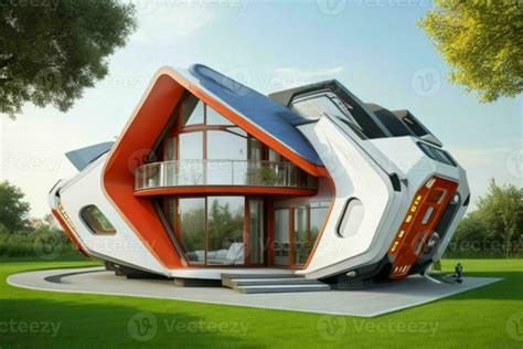 House In Trendy Futurism Style AI Generative Pro Photo 29769314 Stock