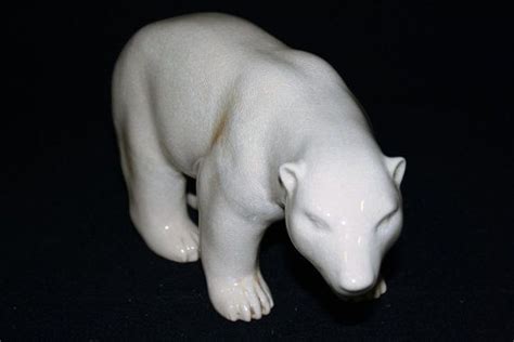 Art Deco Ceramiq Polar Bear Art Deco Sculpture Ceramiq Etsy Polar