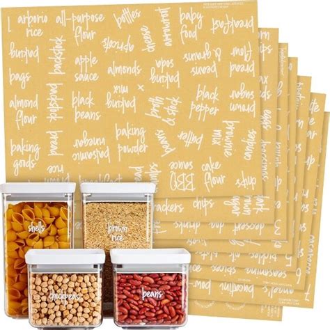 Talented Kitchen 375 Pantry Labels For Food Containers Preprinted