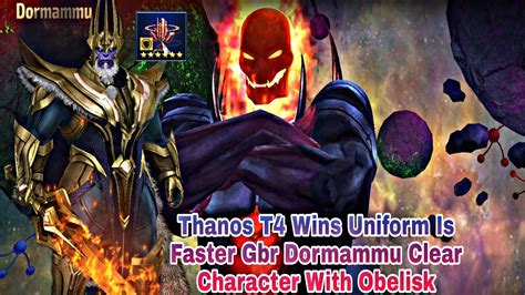 Thanos T4 Wins Uniform Is Faster Gbr Dormammu Clear Character With