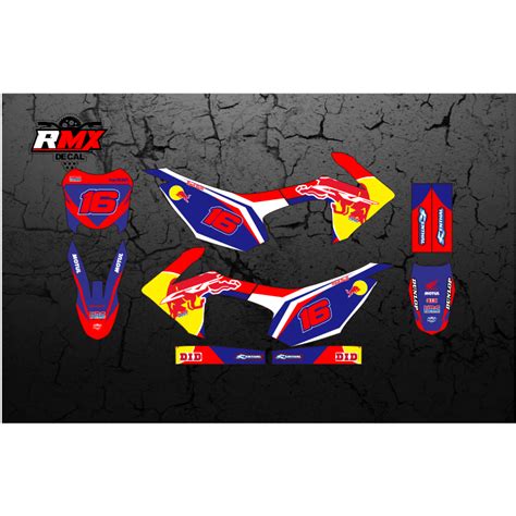 Stabilo Hitam Putih Merah Hijau Decal Crf F Fullbody Dekal