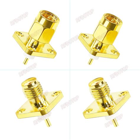 Conector SMA De Montaje En Panel Adaptador Coaxial De Soldadura De