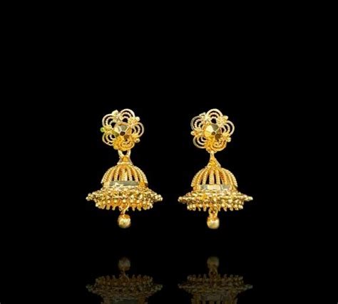 Golden Brass Inch Gold Plated Jhumkas At Rs Pair In Coimbatore