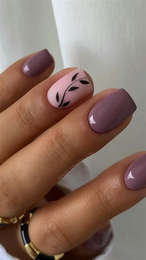 Minimalistic Elegant Nails Mauve Nails Gel Nails Fall Gel Nails