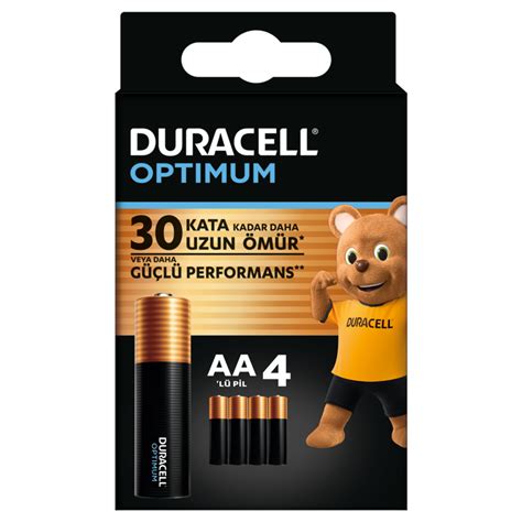 Duracell Optimum AA Alkalin Kalem Pil 1 5V LR6 MN1500 4lü Paket