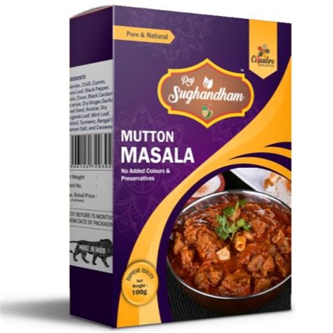 Cilantro Mutton Masala Packaging Size G Packaging Type Box At