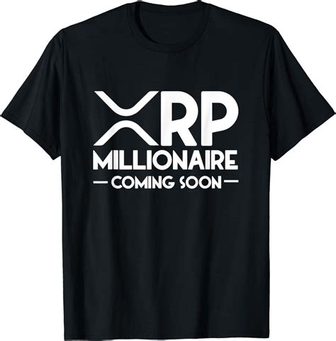 Xrp Millionaire Coming Soon Ripple Xrp Crypto T Shirt Amazon Co Uk