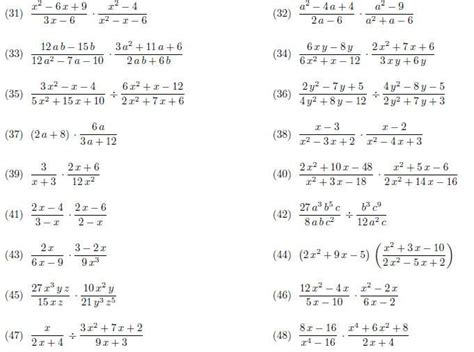 Divide The Rational Algebraic Expressions