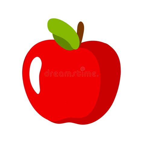 Manzana roja ilustración del vector. Ilustración de historieta - 182404093