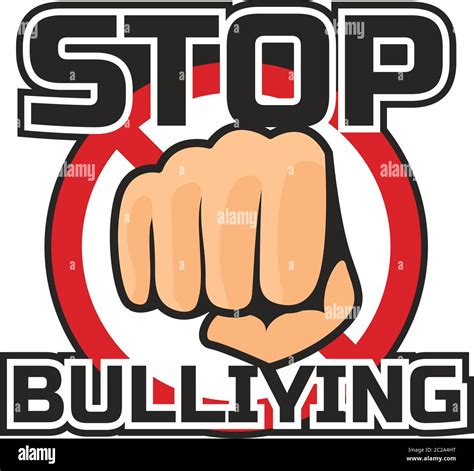 Stop Bullying No Bullying Logo Vector Illustration Stock Vector Image