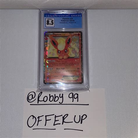 Pok Mon Card Flareon Ex Generations Rc Rc Cgc Universal Grade For