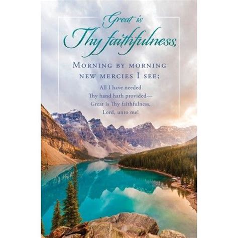 Great Is Thy Faithfulness Lyrics Bulletins 100 New Mercies Faith