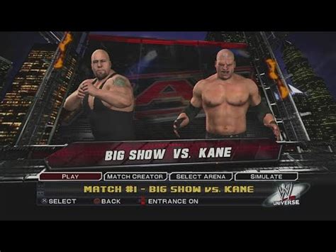 WWE SmackDown Vs Raw 2011 PS3 BIG SHOW Vs KANE YouTube