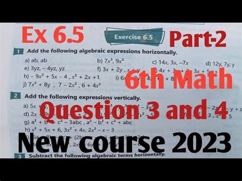 Exercise Class Math Kpk And Ptb New Course Class Th Maths