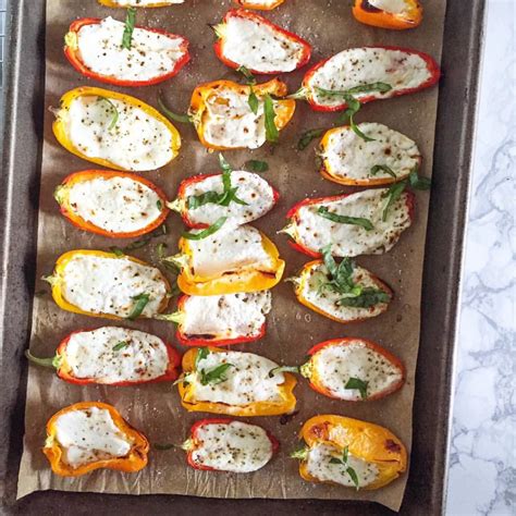 Goat-Cheese Stuffed Mini Bell Peppers - savoring the flavoring