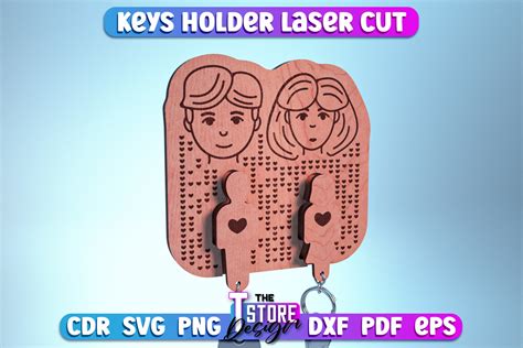 Key Holder Laser Cut SVG Home SVG Graphic By The T Store Design