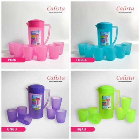 Jual Teko Beranak Takankala Calista Teko Set 7 Gelas BPA Free Shopee