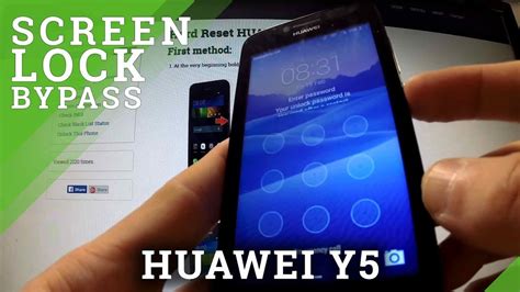 Hard Reset Huawei Y Bypass Lock Screen Pattern Youtube