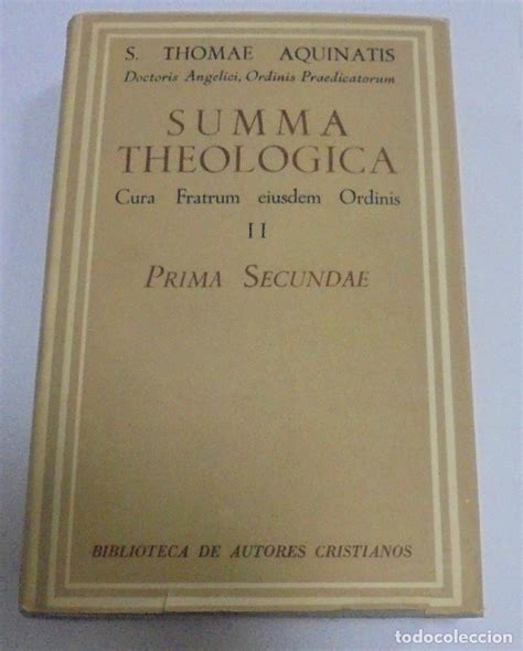 Summa theologica. ii. santo tomas de aquino. 19 - Vendido en Venta ...