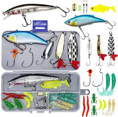 Goando Fishing Lures Kit For Freshwater Bait Tackle Kit For Bass Trout