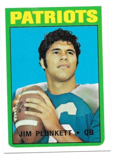 Topps Football Reprint Jim Plunkett Rc New England Patriots