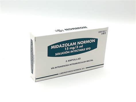 Midazolam Normon Mg Ml Soluci N Inyectable Y Para Perfusi N Efg