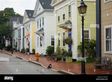 Downtown New London Historic District In Connecticut Stock Photo