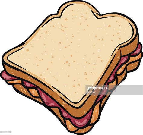 Cartoon Peanut Butter Jelly Sandwich