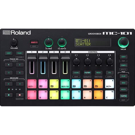 Roland Mc 101 Groovebox Sequencer Sampler Production Platform 16 Rgb