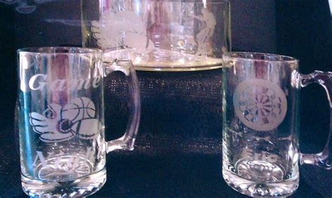 Etch Sports Mugs Personalize With Names Dates Or Occassions Glass