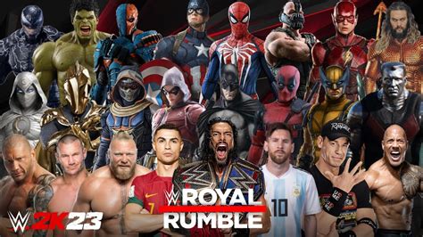 Man Superheroes Superstars Mixed Royal Rumble Epic Match Wwe