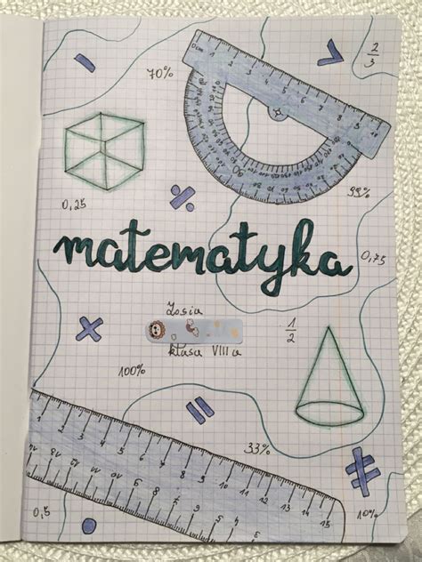 Pierwsza Strona Zeszytu Matematyka School Book Covers Book Cover