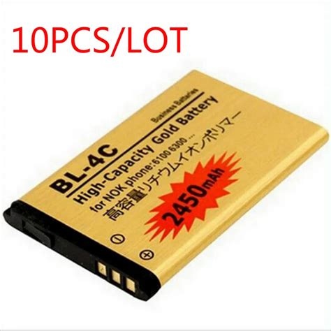 10PCS LOT Original ABV Gold Bateria BL 4C Bl4C Battery For Nokia 1202