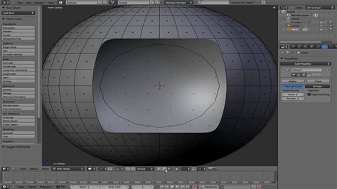 Blender 3d Tutorial Cut A Circle In A Curved Mesh Shrinkwarp Youtube