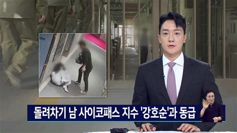 부산 돌려차기 가해자 사이코패스 지수 강호순과 동급