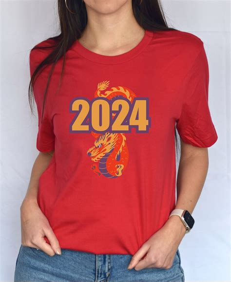 Chinese Year Of The Dragon T Shirt 2024 Shirt New Years Day Tee Chinese New Year Shirt Etsy