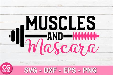 Muscles And Mascara SVG 210553 SVGs Design Bundles