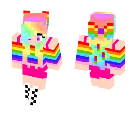 Download Rainbow Girl Minecraft Skin For Free Superminecraftskins