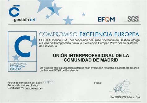 LA UICM RECONOCIDA CON EL SELLO DE COMPROMISO CON LA EXCELENCIA EFQM